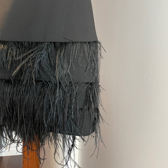 Elizabeth and James Black Ostrich Feather Dress - Picture 2 of 4